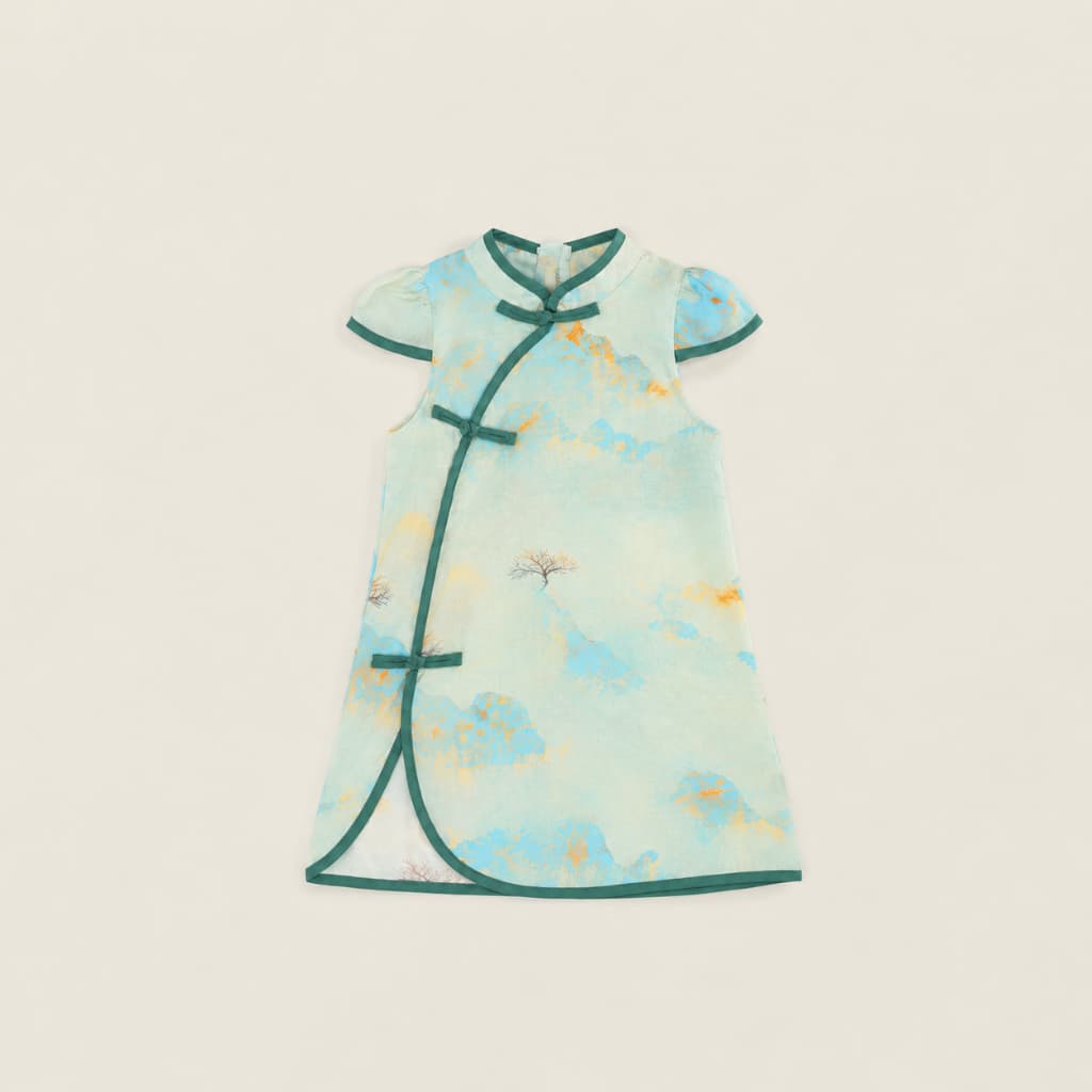 Hania Kids พร้อมส่ง ชุดเดรสกระโปรง สไตล์จีน สำหรับเด็กผู้หญิง ชุดตรุษจีนเด็กผู้หญิง ชุดเด็กผู้หญิง - K4125021