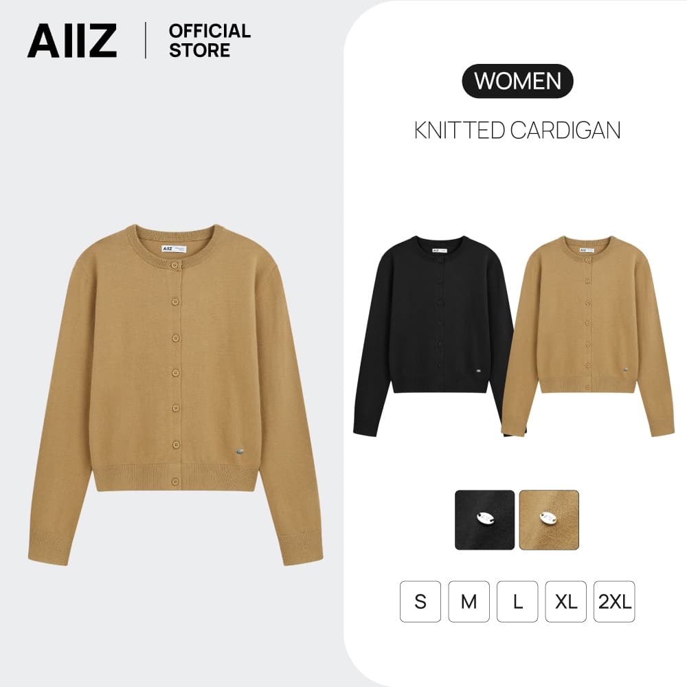 AIIZ (เอ ทู แซด) - AIIZ เสื้อคาร์ดิแกนผู้หญิงผ้าถัก AIIZ Women's Knitted Cardigan