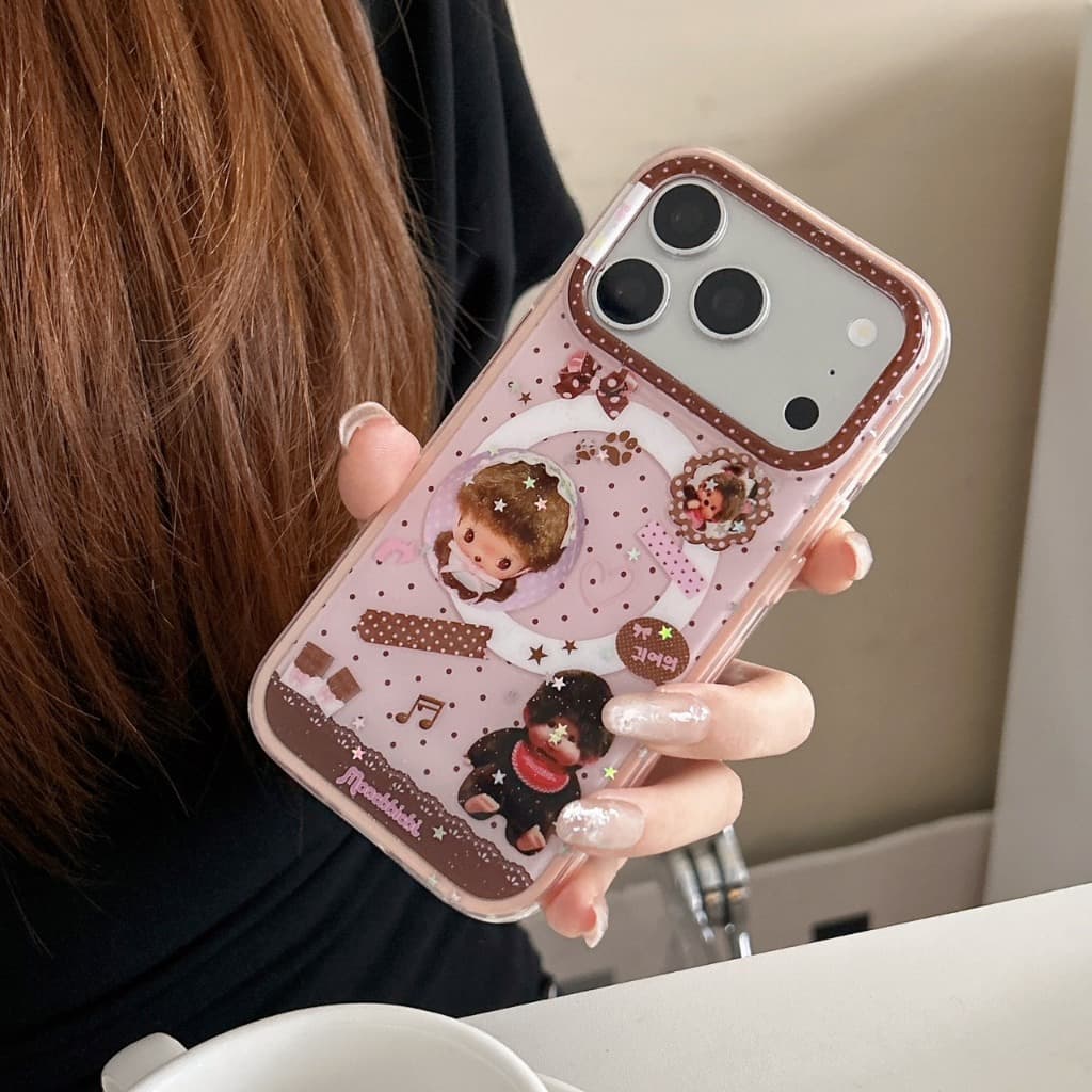 AD375 เคสม่อนชิ2ลายมาใหม่งานเคส2ชั้น แม่เหล็กอย่างดี พร้อมส่งจากไทยค่ะ