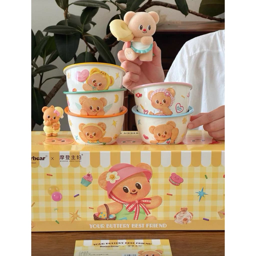 [Pre order ]💛เซตถ้วย Butterbear cup set มี 5 สี ลวดลายไม่ซํ้ากัน 🩵💛💚🩷❤️(สั่งใน VDO เพื่อรับโค้ดส่วนลด)