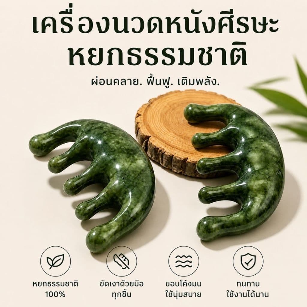 GUASHA-NATURAL☘️หินกัวซา หินนวดสปา นวดกดจุด ใช้ขูดเส้น รีดเส้น เพื่อผ่อนคลาย นวดศรีษะ นวดกระชับกรอบหน้าและลำตัว☘️